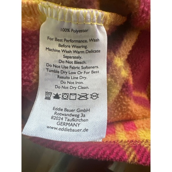 Eddie Bauer Womens Plaid Fleece 1/4 Zip Pullover Top Shirt Size M - Picture 7 of 11